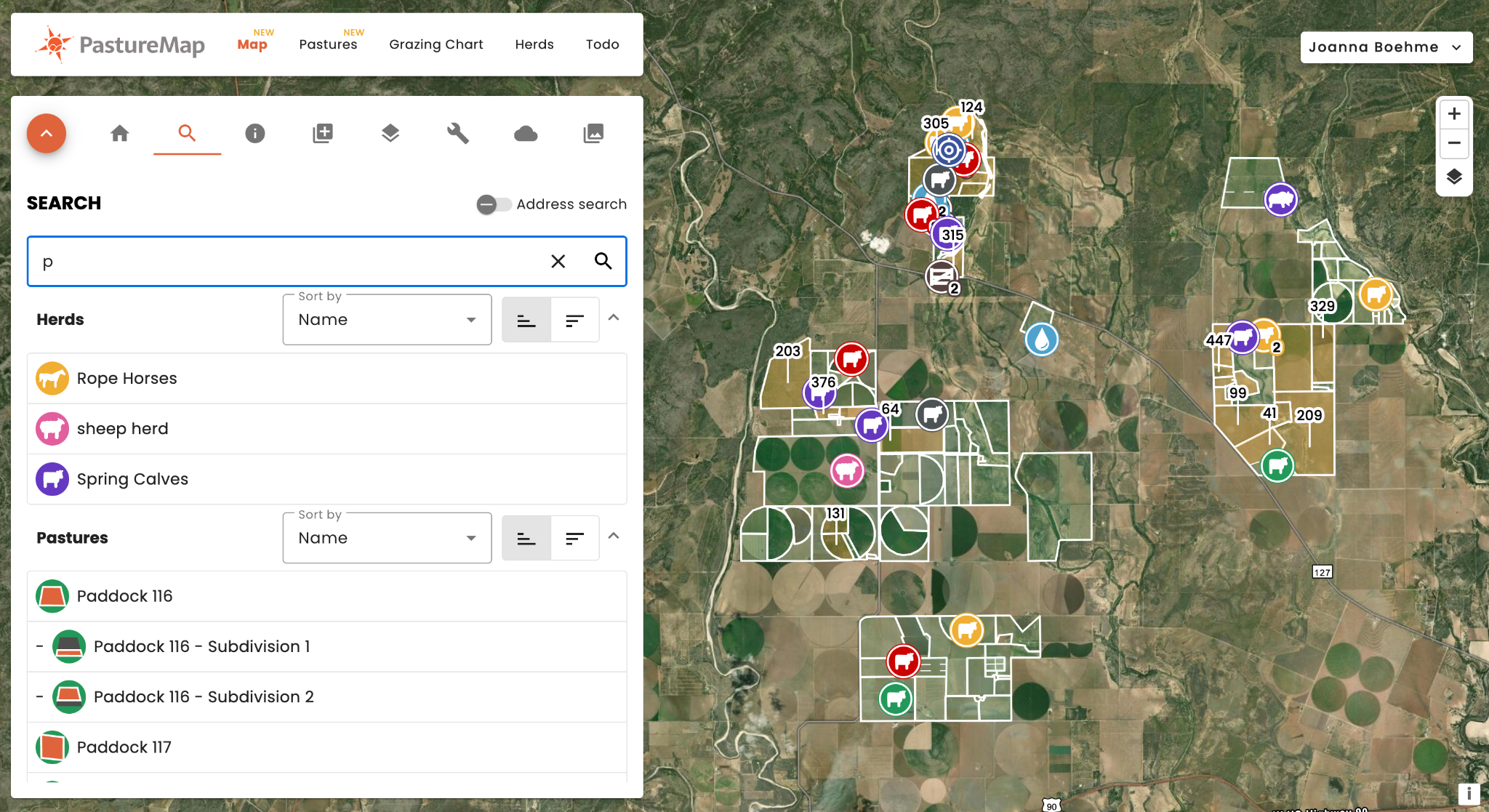 Search in Map module